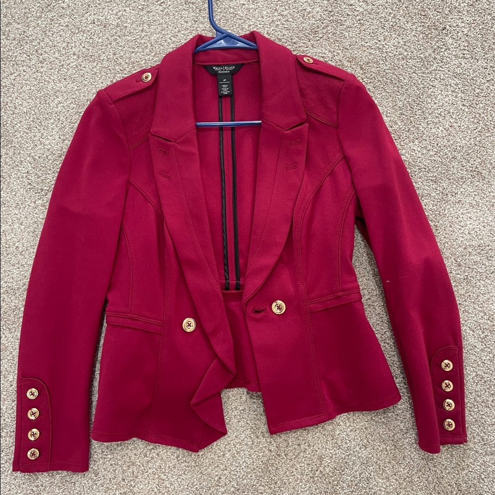 4p Maroon Suit Jacket from White House Black Market
